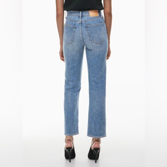 Aritzia Denim Forum The Arlo High Rise Straight Jeans Blue — Size 28, 26L - Picture 3 of 12